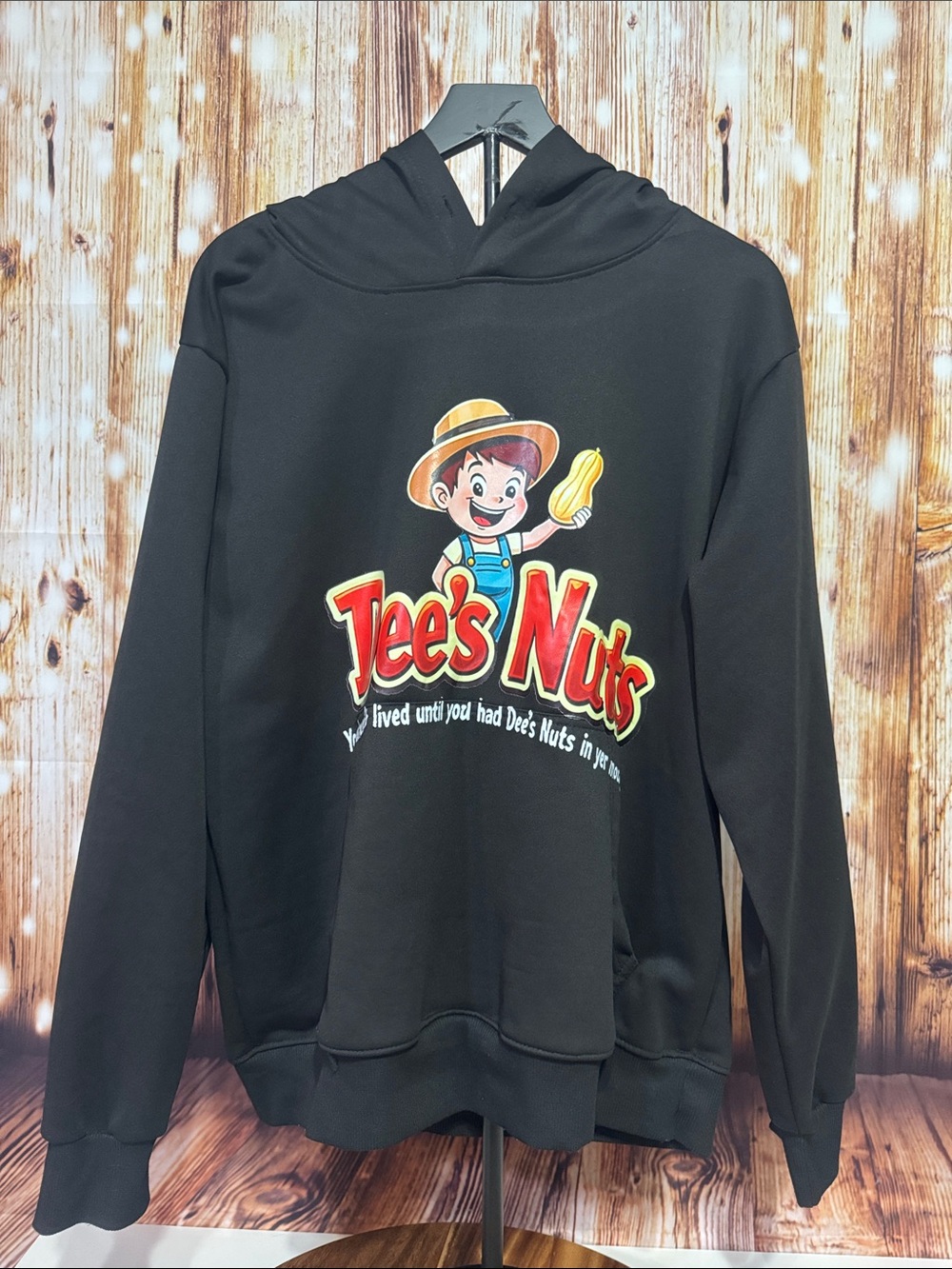 Black Dee’s Nuts Graphic Hoodie